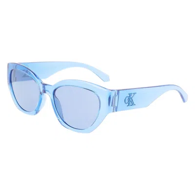 Calvin Klein Ladies' Sunglasses  Ckj22634s-410  55 Mm Gbby2 In Blue