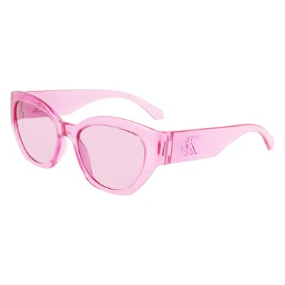 Calvin Klein Ladies' Sunglasses  Ckj22634s-675  55 Mm Gbby2 In Pink