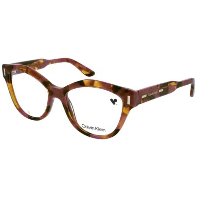 Calvin Klein Ladies Tortoise Oval Eyeglass Frames Ck-ck23541-663-53