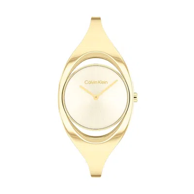 Calvin Klein Ladies' Watch  25200 Colour:silver Gbby2 In Gold