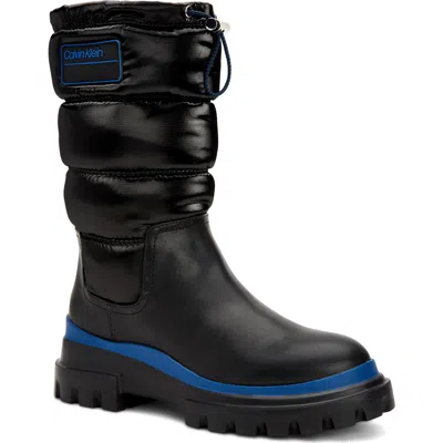 Calvin Klein Laeton Womens Water Resistant Nylon Winter Boots In Multi