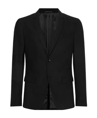 Calvin Klein Lapel Single-breasted Suit Jacket In Black