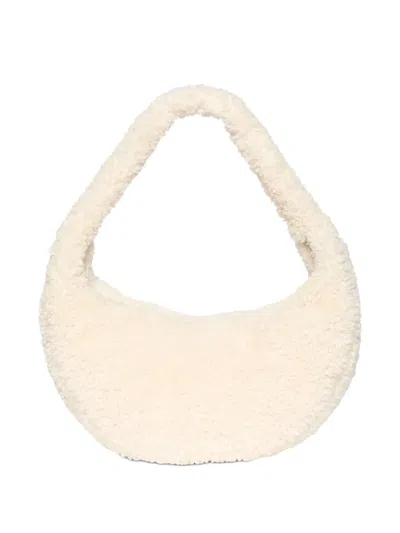 Calvin Klein Large Fluffy Shoulder Bag In Neutral