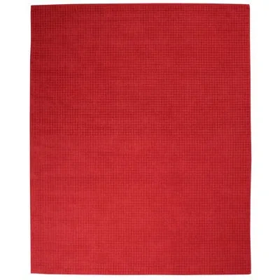 Calvin Klein Las Vegas Handmade Wool Red Area Rug