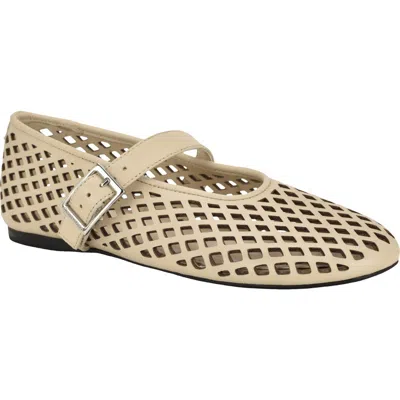 Calvin Klein Lauria Mary Jane Flat In Neutral