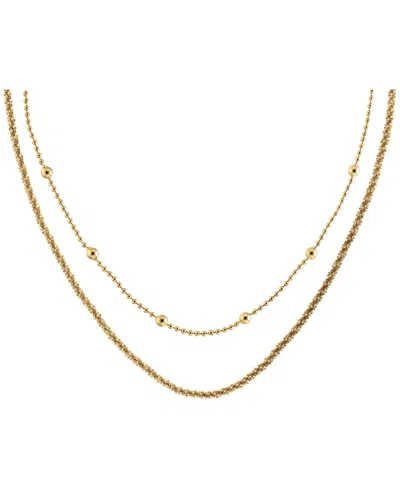 Calvin Klein Layered Chain Ball Necklace Gift Set In Gold