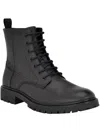 CALVIN KLEIN LEALIN MENS LEATHER DRESSY COMBAT & LACE-UP BOOTS