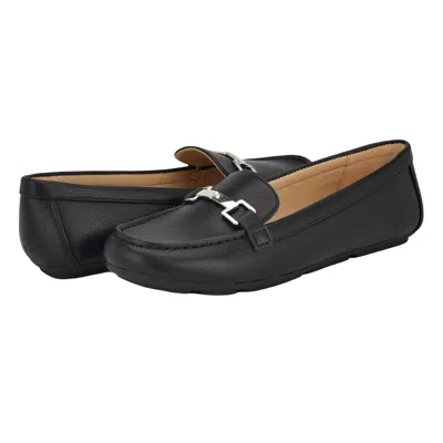 Calvin Klein Leanna Loafers Womens Black Faux Leather Slip On Shoes Zogg3327