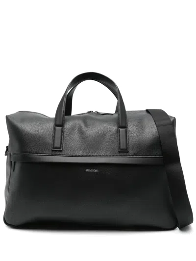 Calvin Klein Leather Bag In Black