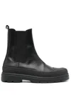 Calvin Klein Leather Chelsea Boots In Schwarz