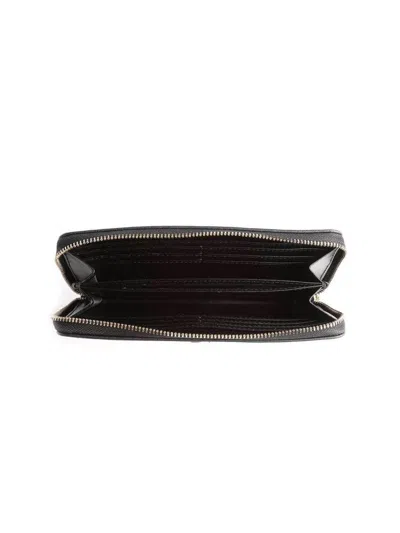 Calvin Klein Leather Continental Wallet In Black