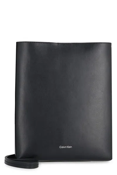 Calvin Klein Logo Crossbody Bag In Black
