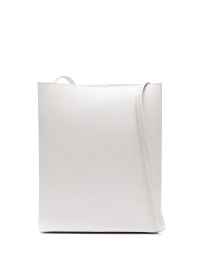 Calvin Klein Leather Crossbody Bag In White
