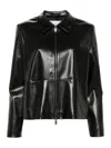 Calvin Klein Faux-leather Jacket In Black