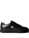 Calvin Klein Leather-logo Sneakers In Multi