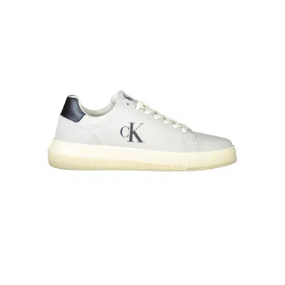 Calvin Klein Leather Men Men's Sneaker In Gray