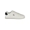 Calvin Klein Prada Macro Brushed Leather And Re-nylon Sneakers In White