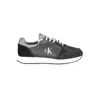 Calvin Klein Leather Men Men's Sneaker In Black