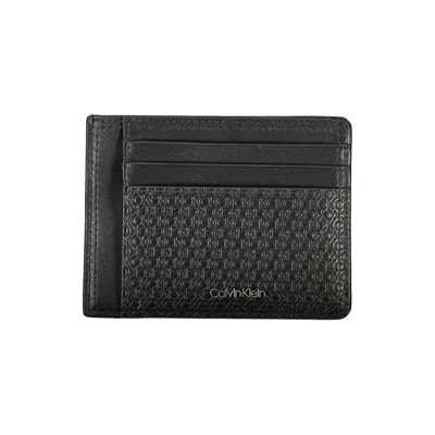 Calvin Klein Sleek Black Leather Coin Purse With Card Holder