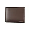 Calvin Klein Elegant Leather Dual-compartment Wallet In Brown