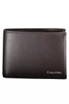 Calvin Klein Elegant Leather Wallet With Rfid Blocker In Brown