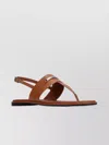 Calvin Klein Leather Open Toe Flat Sole Sandals