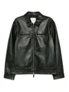 Calvin Klein Leather Outerwear In Black