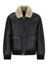 Calvin Klein Relaxed Fit Jacket Shearling Collar In Black