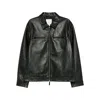 Calvin Klein Leather Outerwear In Black