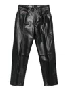 Calvin Klein Leather Pants In Black