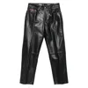 Calvin Klein Leather Pants In Black