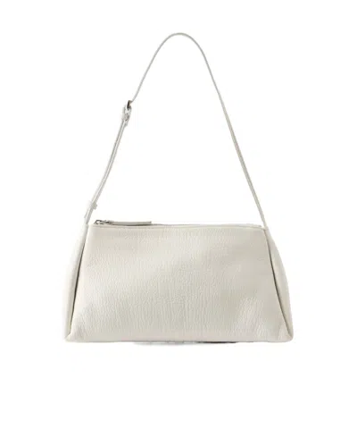 Calvin Klein Leather Shoulder Bag In White