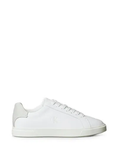 Calvin Klein Leather Sneakers In White
