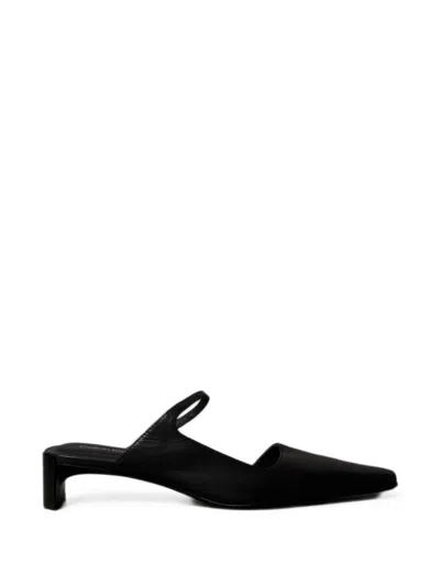 Calvin Klein Pointed Toe Leather Heels In Multi