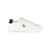 Calvin Klein Chic White Lace-up Sneakers With Contrast Detailing In White