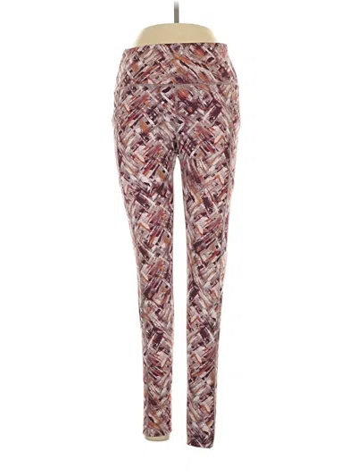 Pre-owned Calvin Klein Leggings In Burgundy