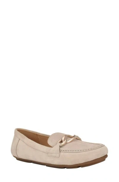 Calvin Klein Lenika Loafer In Light Natural Suede