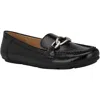 Calvin Klein Lenika Womens Faux Leather Embossed Loafers In Black