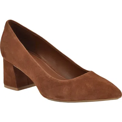 Calvin Klein Lenott Pointed Toe Pump In Brown