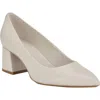 Calvin Klein Alanta Square Toe Pump In Ivory