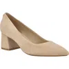 Calvin Klein Lenott Womens Leather Pointed Toe Pumps In Light Natural