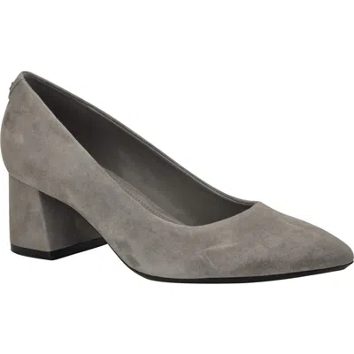 Calvin Klein Lenott Pointed Toe Pump In Medium Grey