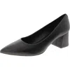 Calvin Klein Lenott Womens Leather Pointed Toe Pumps In Black