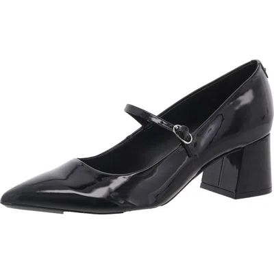 Calvin Klein Leora Womens Patent Pointed Toe Mary Jane Heels In Black