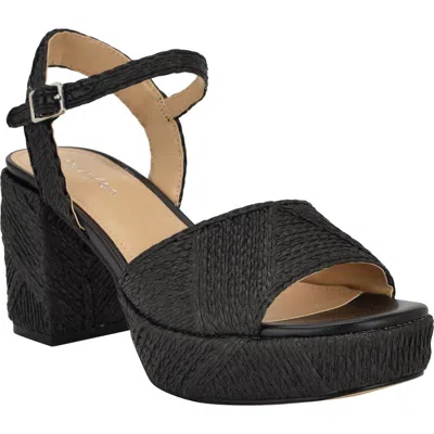 Calvin Klein Lessia Ankle Strap Sandal In Black