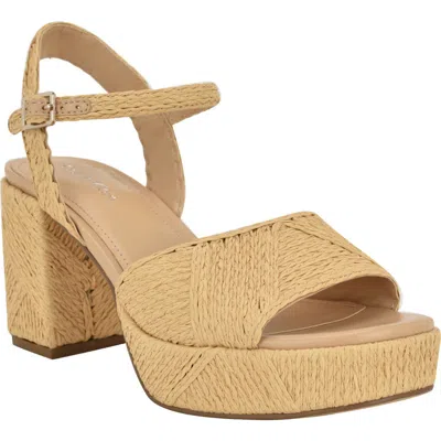 Calvin Klein Lessia Ankle Strap Sandal In Brown