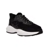 Calvin Klein Liah 3 Womens Faux Leather Fashion Casual And Fashion Sneakers In Black