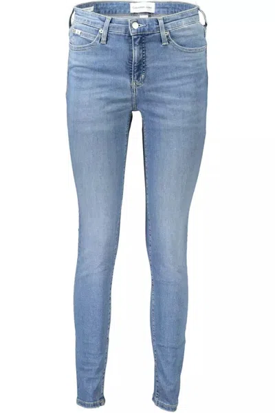 Calvin Klein Light Blue Cotton Jeans & Pant