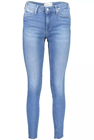Calvin Klein Light Blue Cotton Jeans & Pant