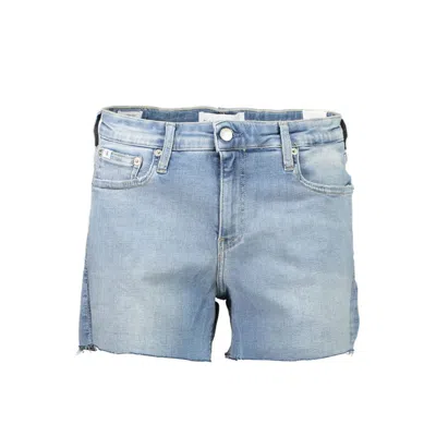 CALVIN KLEIN LIGHT BLUE COTTON WOMEN SHORTS